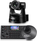 FoMaKo SDI PTZ Kamera Set - 20fach optischer Zoom mit KI Tracking Gen 3 - 3G SDI HDMI USB3.0 LAN PoE - mit FMK20SDI Pro Kamera und BH201 PTZ Controller für Live Streaming