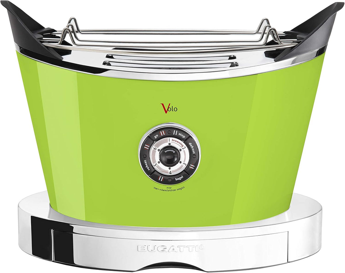 BUGATTI Volo Toaster - 930 Watt mit 4 Funktionen und 6 Toaststufen - Edelstahlgehäuse für kontrollierte Bräunung - Elektrischer Zweischlitz Toaster in Orange