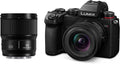 Panasonic Lumix S5D DC-S5DWE-K Vollformatkamera - 24,2 MP CMOS und 4K Video mit 60p - 18 bis 40 mm Zoom und 50 mm Objektiv - Dual Stabilisierung