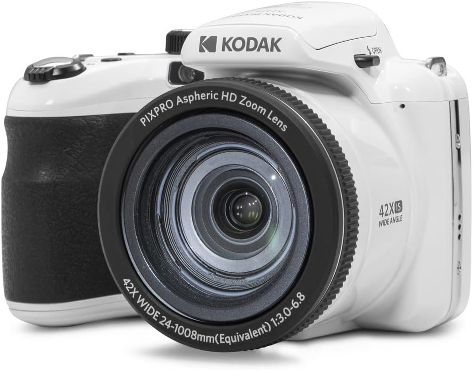 KODAK Pixpro Astro Zoom AZ425 - Rote Bridge Kamera mit 42 fach optischem Zoom - 20 MP und 24 mm Weitwinkel mit Bildstabilisierung - Full HD 1080p Video und 3 Zoll LCD