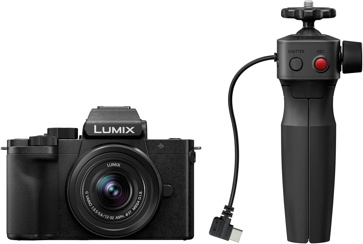 Panasonic Lumix DC-G100DVEGK Micro Four Thirds Kamera - 20,3 MP MOS Sensor mit 4K Video - 12 bis 32 mm Zoomobjektiv - Stativgriff und USB-C Ladefunktion