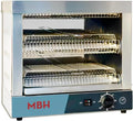MBH Profi-Toaster elektrisch Doppel - Edelstahl Gastro Industrietoastofen mit 2 Ebenen - 2750 Watt für Brot und Toast - Für Bar und Buffet