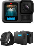 GoPro HERO13 Black Action Bundle - wasserdichte 5,3K Action Kamera - mit 2 Enduro Akkus und Auslöserfernbedienung - CMOS Sensor für Outdoor Videos