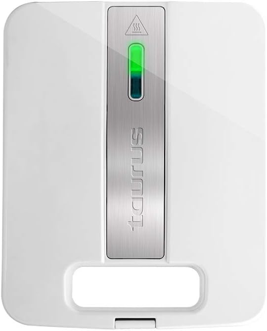 Taurus MySandwich Plus Sandwichmaker - Für bis zu 4 Sandwiches mit Antihaftplatten - 1400 Watt und automatische Temperaturkontrolle - Elektrischer Toaster in Weiß