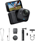 Insta360 GO Ultra Vlogger-Bundle Nachtschwarz - Freihändige 4K Mini Cam mit FlowState Stabilisierung - 200 Minuten Akku und 10 Meter wasserdicht - Für Fahrrad und Vlogs
