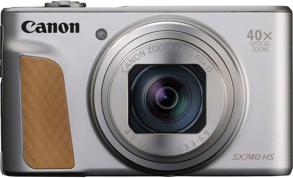 Canon PowerShot SX740 HS Lite Edition Digitalkamera - 20,3 MP CMOS Kompaktkamera mit 40 fach optischem Zoom - 4K Ultra HD DIGIC 8 - Silber mit 3 Zoll Display WLAN Bluetooth HDMI
