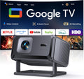 Google TV und offizielle Apps Beamer - Tragbarer Smart Projektor mit Full HD 1080p und 4K Unterstützung - Autofokus und Trapezkorrektur - WiFi Bluetooth und Drehständer