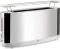 Alessi Toaster mit Brötchenaufsatz - weißer Edelstahl Toaster mit PC Elementen - für gegrillte Käsesandwiches und Brötchen - große Küchenlösung mit 48 x 28 x 18cm