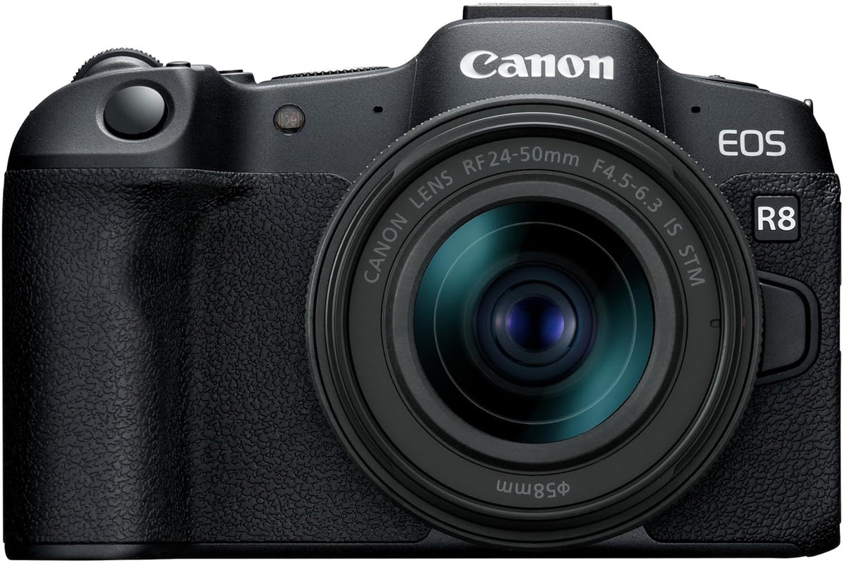 Canon EOS R8 + RF 24-50mm F4.5-6.3 - 24,2MP Vollformat Systemkamera mit Dual Pixel AF II - LCD Touchscreen und optischer Stabilisierung - UVC UAC für Foto Video und Streaming