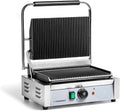 Profi Panini Grill - Gerillte Gusseisenplatten oben und unten - Temperaturregelung für Sandwiches und Paninis - Elektrischer Kontaktgrill für Gastronomie und Küche