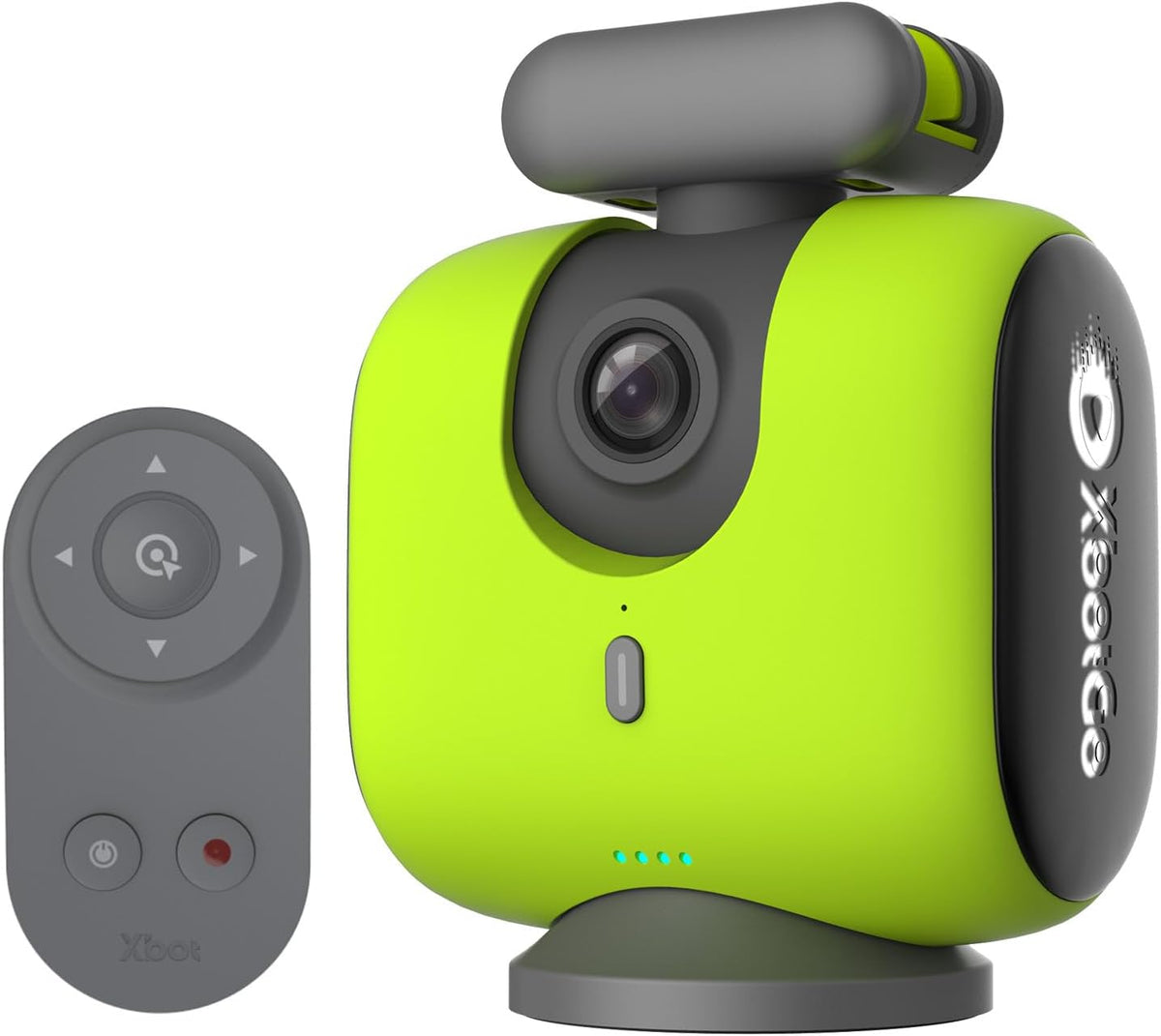 XbotGo Chameleon KI Team Sports Action Cam 4K 60FPS - Automatische Fußball und Basketball Verfolgung - Freihändige Livestream Sportkamera - Lemon Green mit iOS und Android