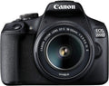 Canon EOS 2000D Spiegelreflexkamera Battery Kit - 24,1MP APS-C CMOS mit DIGIC 4 Plus - EF-S 18-55mm IS II Objektiv und Full HD WiFi - inklusive LP-E10 Akku in Schwarz