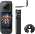 Insta360 X5 Vlog-Bundle - Wasserdichte 8K 360 Grad Kamera mit CMOS Sensor - Austauschbare Linsen und 3 Stunden Akku - Selfie Stick Effekt und Windschutz in Nachtschwarz