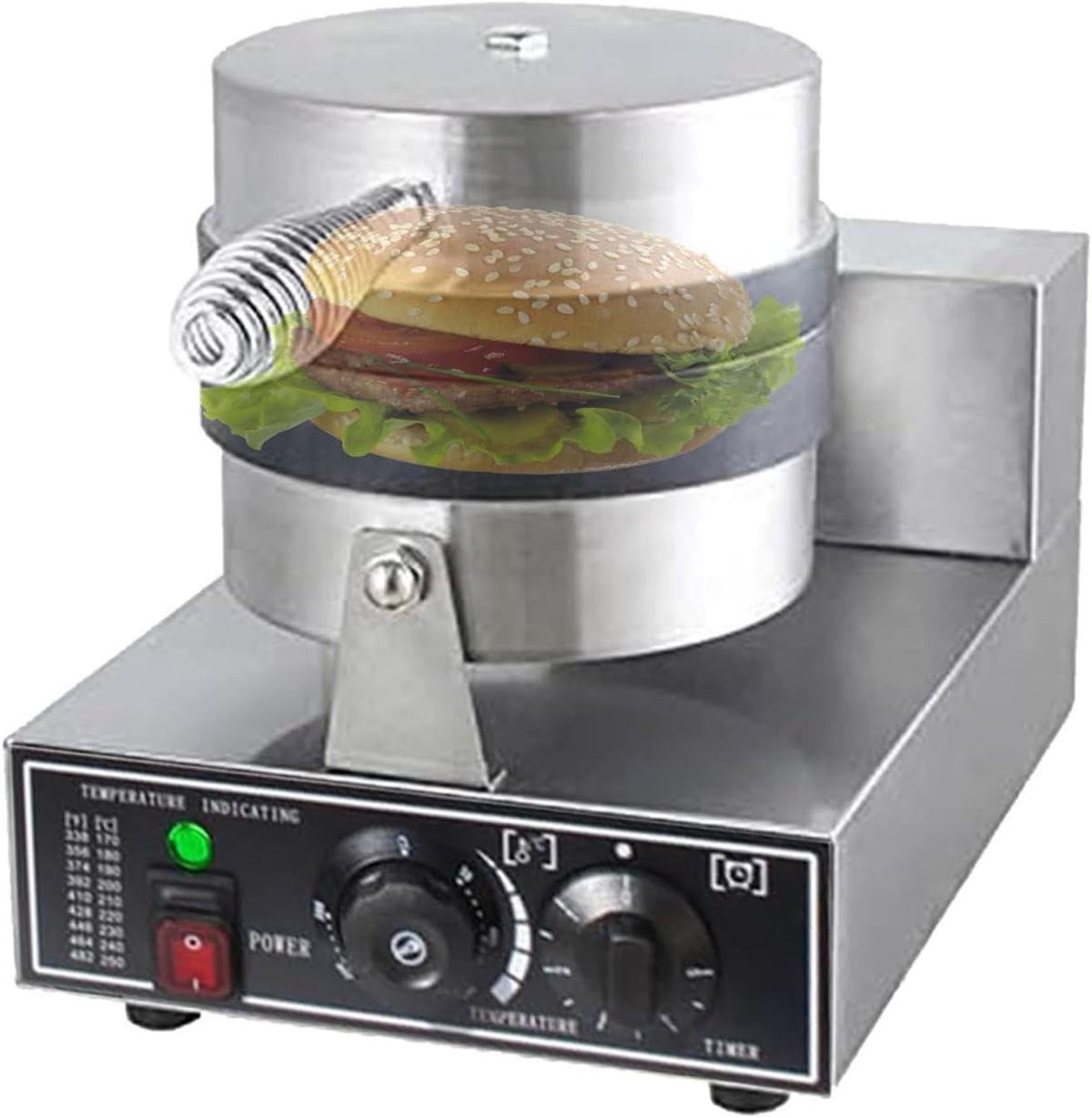 LYJIANGXIN UFO Burger Presse - Elektrische Eisburger und Sandwich Maschine mit Antihaftfläche - Temperatur von 50 bis 300 Grad - Beidseitig beheiztes Einzelgerät