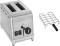 Milan Toast Edelstahltoaster 7200 - elektrischer Brotröster aus Edelstahl - mit Brötchenaufsatz - für Toast und Käsesandwiches
