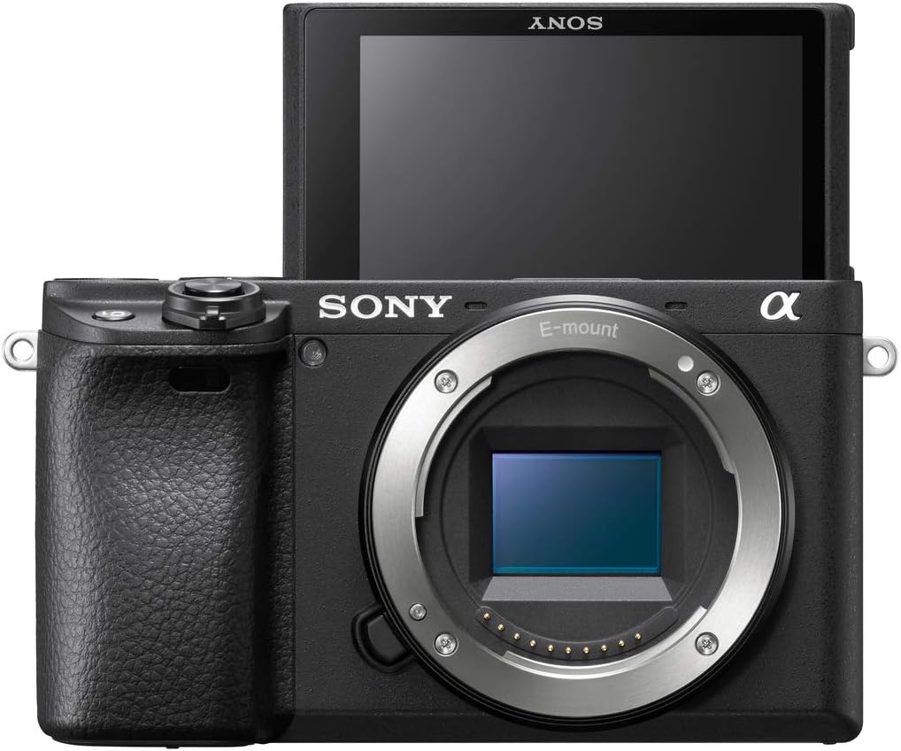Sony Alpha 6400 APS-C Spiegellose Kamera - 24,2MP mit 0,02s Autofokus und Augen Erkennung - 4K Filmaufnahme und neigbares Display - für Vlogging Reise Foto und Video