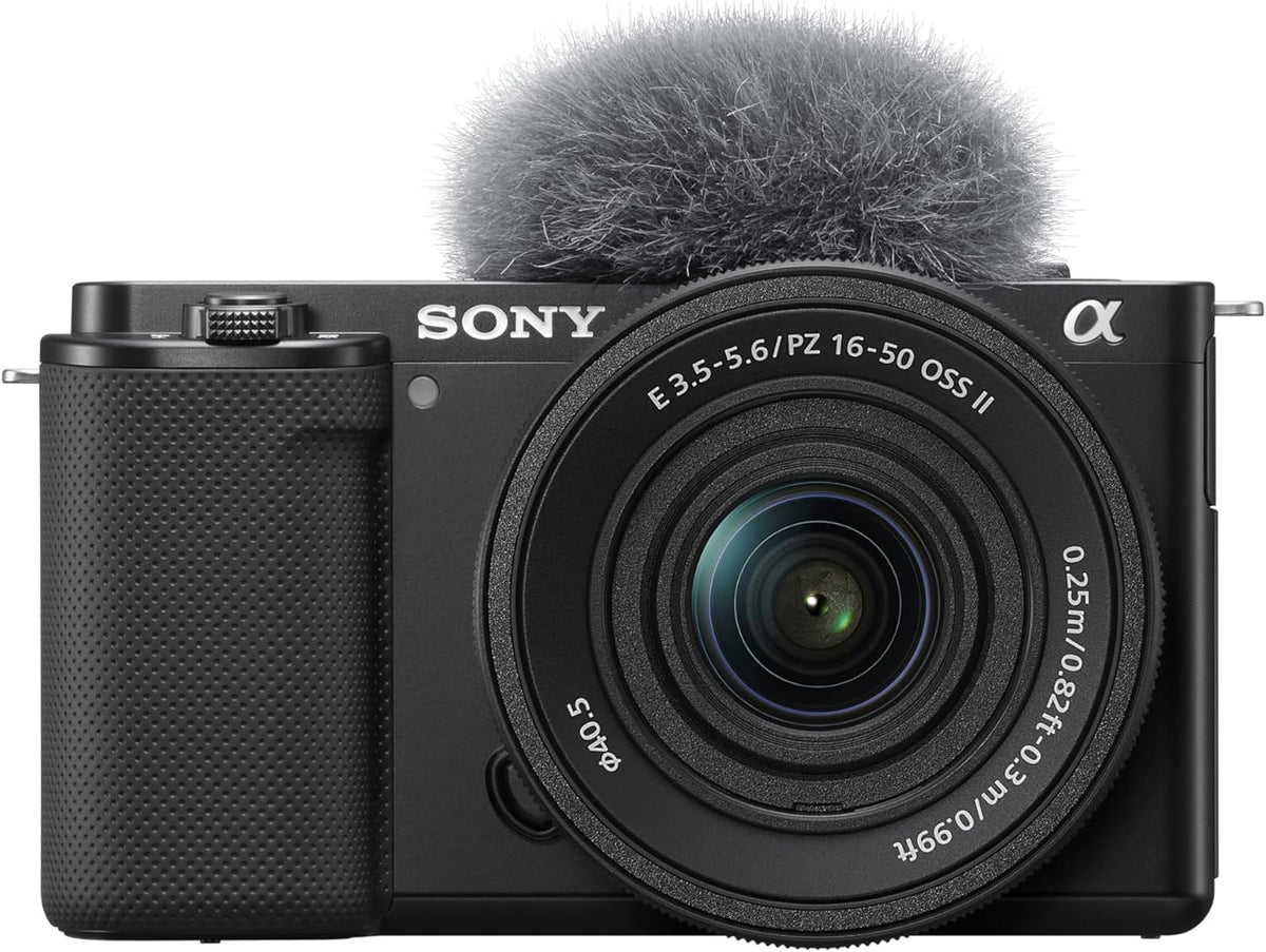 Sony ZV E10K Systemkamera - APS C Vlogging Kamera mit 16 bis 50 mm Power Zoom Objektiv - Echtzeit Augenautofokus und Klappdisplay - Sony E Mount für Vlogger und Einsteiger