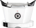 BUGATTI Volo elektrischer Toaster - 930W mit 4 Funktionen und 6 Toaststufen - weißes Edelstahlgehäuse für Bagel und Toast - innovatives Design für moderne Küchen