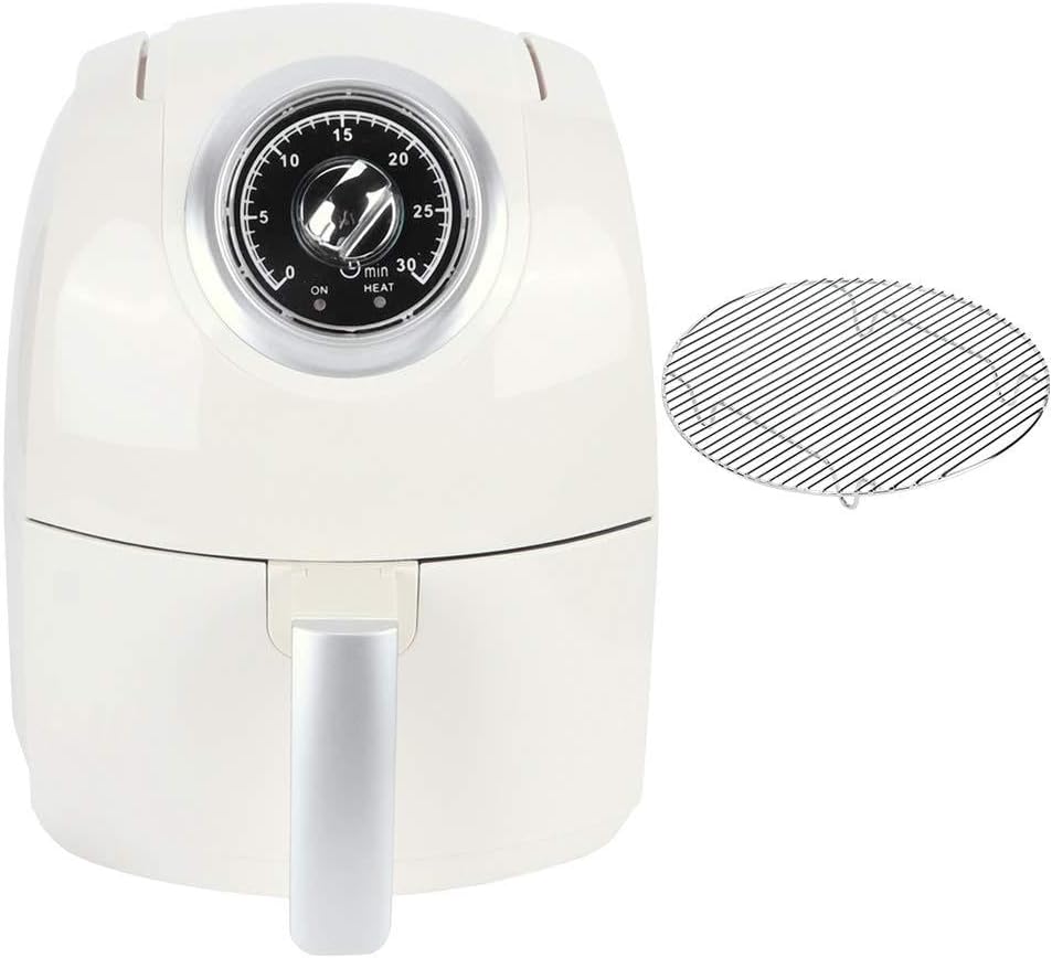 Kleine Luftfritteuse - 3,4 Qt mit manueller Temperaturregelung - Antihaftbeschichtung und 30 Minuten Timer für ölfreies Kochen - kompakter elektrischer Airfryer für die Küche