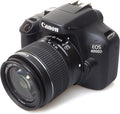 Canon EOS 4000D Spiegelreflexkamera - EF-S 18 bis 55 mm DC III Objektiv - CMOS Sensor und Canon EF Bajonett - schwarze Digitalkamera mit JPEG und MP4
