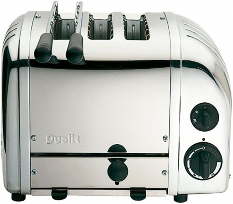 Dualit Vario Combi Toaster 2+1 - Edelstahl Toaster mit Sandwichzange - Polierter Brottoaster für Sandwiches und Toast - Kompakter Küchentoaster