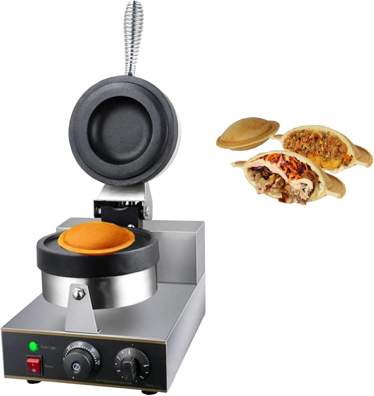 Eiscreme Burger Maker - Kommerzielle Hamburger Presse mit Antihaftfläche - Temperaturregelung von 50 bis 300 Grad - Sandwich Maker für Bäckerei und Restaurant