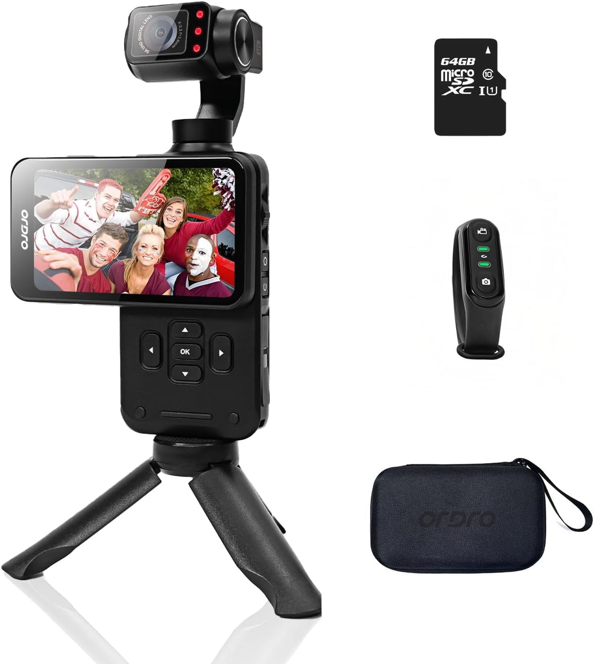 ORDRO M5 Vlogging Kamera - 4K und 5K Video mit 3,5 Zoll Flip Bildschirm - 3 Achsen Stabilisierung und Gesichtsverfolgung - IR Nachtsicht für Reisen und Vlogs
