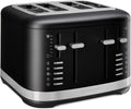 KitchenAid 5KMT4109EBM Toaster für 4 Scheiben - 1960W mit 7 Bräunungsstufen - 3,2 cm extrabreite Schlitze - Matt Schwarz mit Bagel und Auftaufunktion