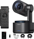 OBSBOT Tail 2 Mit Fernbedienung - 4K PTZR NDI Kamera mit 60fps und 5fach optischem Zoom - AI Auto Tracking mit 50MP Sensor - HDMI SDI USB IP Multiausgang für Live Veranstaltungen