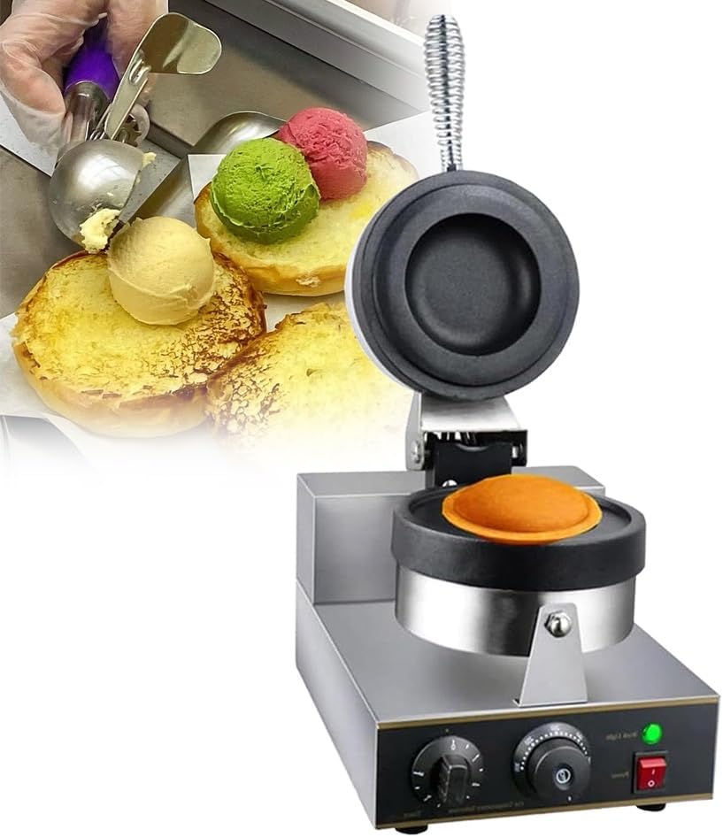Burger Maker Maschine Eiscreme Burger - Kommerzieller Hamburger Press Sandwich Maker - Edelstahl Eiscreme Burger Maker - Variante A für Haushalt und Gewerbe
