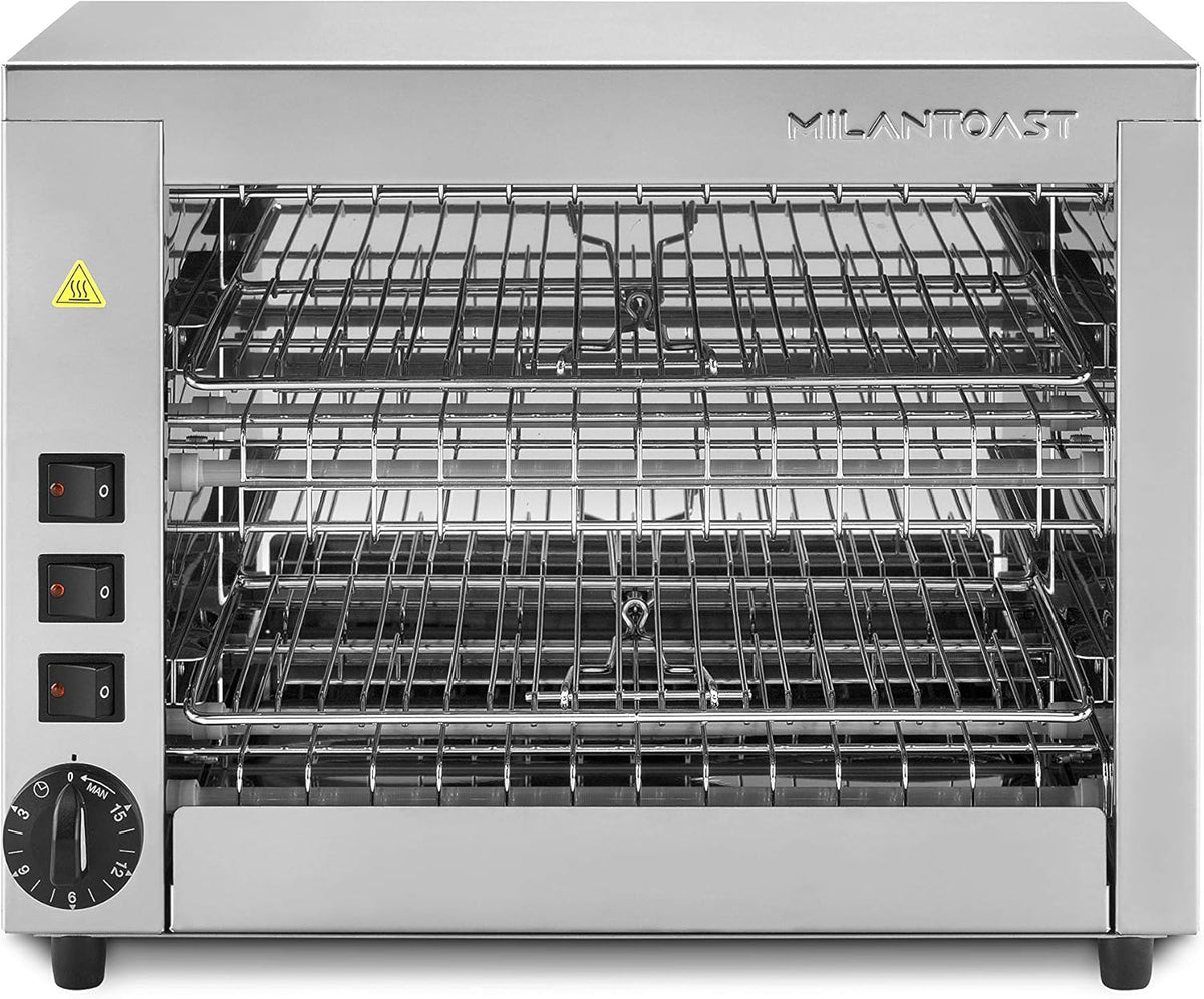 MILAN TOAST Salamander Grill Überbackgerät - 270kW Leistung für professionelles Überbacken - Edelstahlgerät mit manueller und programmierbarer Bedienung - für Gastronomie und Küche