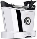CASA BUGATTI Volo Toaster 13-VOLOCR - elektrischer 2 Scheiben Brotröster - Edelstahl und Kunststoff - Chrom für Toast und Frühstück