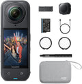 Insta360 X5 Must Have Bundle - 8K 360 Grad Kamera mit Low Light Funktionen - Austauschbare Linsen und unsichtbarer Selfie Stick Effekt - Bis zu 3 Stunden Akku in Nachtschwarz