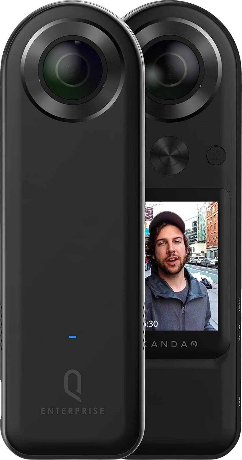 KanDao QooCam 8K Enterprise - professionelle 360 Grad Kamera für Livestreaming - HDMI und WLAN mit 5G Unterstützung - CMOS Sensor und F2 Objektiv