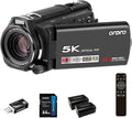 ORDRO XV80 5K Camcorder - 48 MP Vlogging Kamera mit 12 fach optischem Zoom - WLAN für Live Streaming und YouTube - Videokamera mit lichtstarker f 1,8 Optik