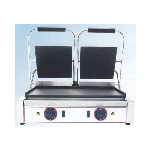 Gusseisen Platte doppelt glatt RS 1696 - Doppelgrillplatte für Toast und Sandwiches - geeignet für Pizza - 11 kg für Gastronomieküchen