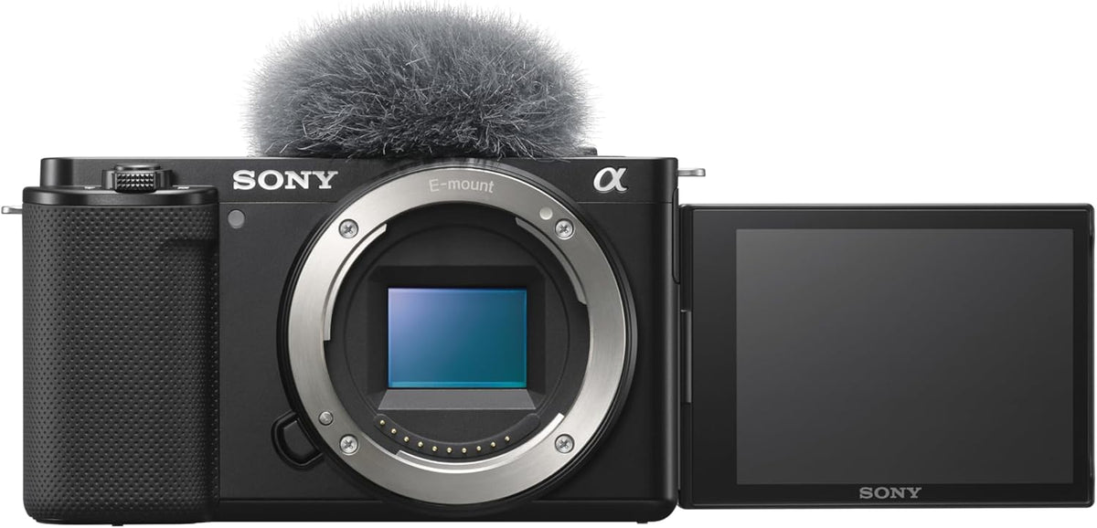 Sony ZV E10 Systemkamera - APS C Vlogging Kamera mit 4K Video - Echtzeit Augenautofokus und schwenkbarem Display - Leichte Sony E Mount Kamera für Vlogger und Einsteiger