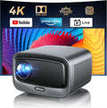 4K Beamer kompatibel mit Netflix und Dolby Audio - iSinbox Smart Beamer mit 1500 ANSI Lumen und Full HD 1080p - HDR10 Plus Autofokus und 6D Keystone - WiFi 6 Bluetooth für Heimkino und Outdoor