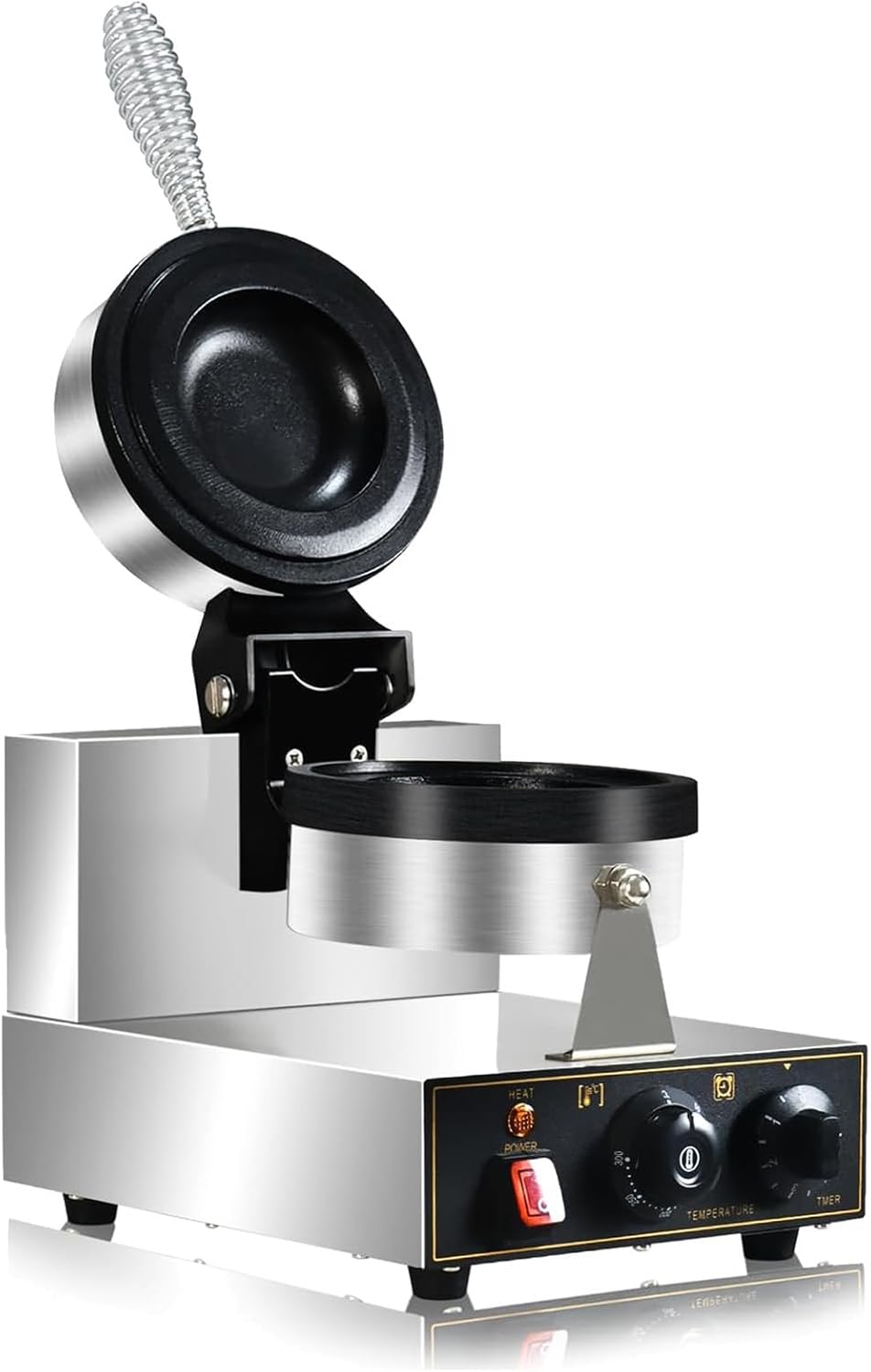 Kommerzielle UFO Burger Maker Maschine - Antihaft Panini Sandwich Maker mit doppelseitiger Heizung - Eiscreme Burger Presse - Einstellbare Temperatur und Timer SingleHead
