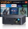 Beamer 4K mit Android TV 11.0 - 1080p Full HD YABER K2s mit JBL Sound und Dolby Audio - Autofokus Auto Trapez WiFi 6 und Bluetooth - Heimkino Outdoor Projektor mit 300 Zoll Display