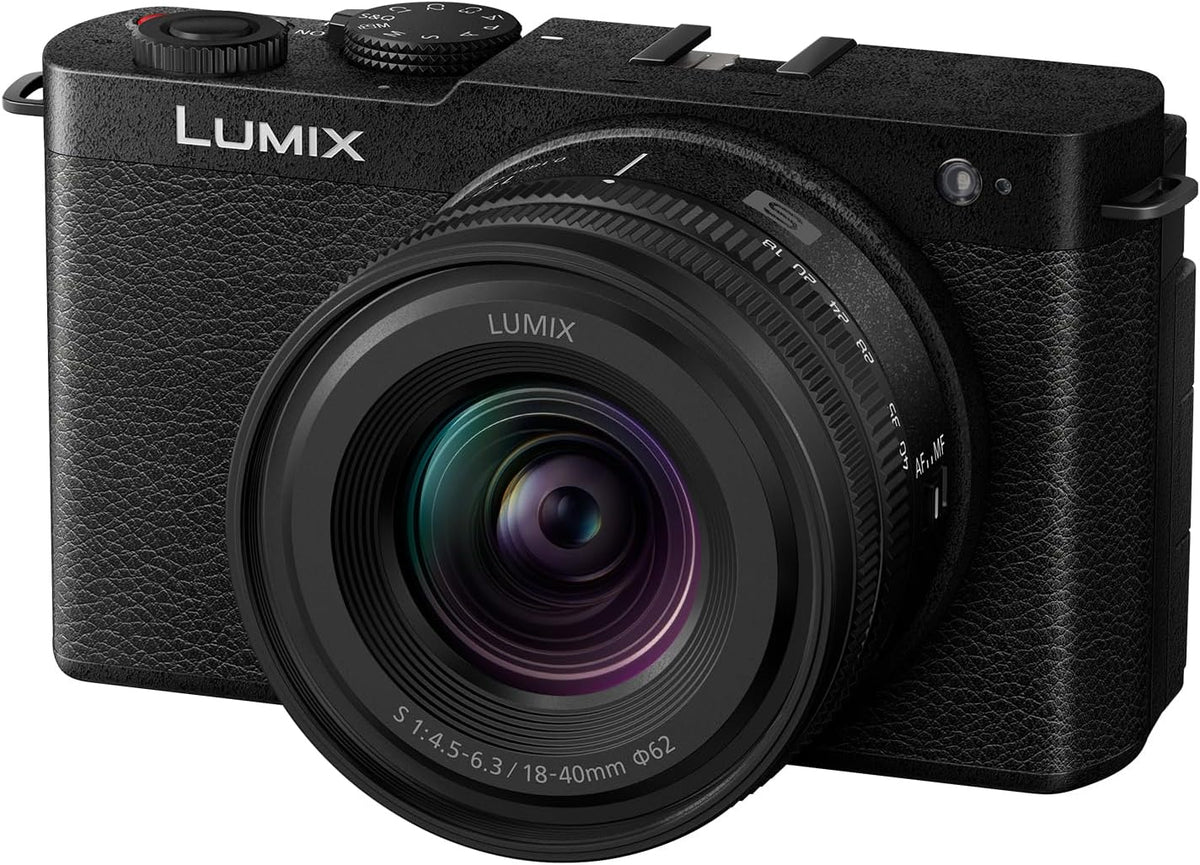 Panasonic Lumix DC-S9NE-K Spiegellose Vollformatkamera - 24,2 MP CMOS mit L Mount und S-R1840E Objektiv - Open Gate 6K und 4K Vlogging - 779 Punkt PDAF LUT und 5 GHz WLAN