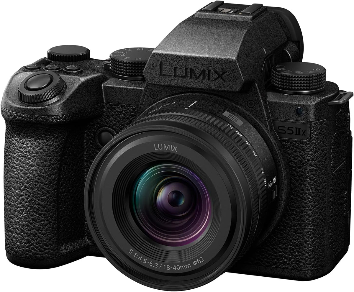 Panasonic LUMIX DC S5M2X Vollformat Systemkamera - 4K 60p und 6K 30p Video mit unbegrenzter Aufnahme - Phase Hybrid AF und Active IS - Mit 18 bis 40 mm L Mount Objektiv