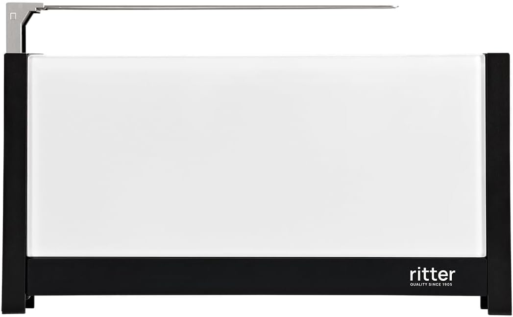 ritter volcano 5 Langschlitz Toaster - Extra schmale Bauform mit Brötchenaufsatz - Für Brot und längere Scheiben - Made in Germany in Weiß
