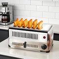 Gewerblicher Toaster mit 6 breiten Schlitzen - 5 Geschwindigkeitsstufen für Hamburger und Bagels - Brottoaster mit 6 Toastöffnungen - Für Gewerbe und Haushalt