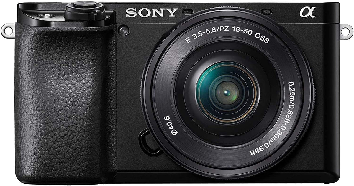Sony Alpha 6100 APS-C Spiegellose Kamera - 16 bis 50 mm Power Zoom Objektiv mit 3,1 fach Zoom - Autofokus in 0,02 Sekunden mit Augenerkennung - 4K Video und neigbares Display