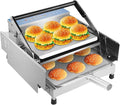 MObyat elektrischer Burger Toaster für Gewerbe - Doppelschicht Hamburger Toaster - Temperaturregelung 50 bis 300 Grad - Timer 0 bis 3 Minuten mit Tastenbedienung