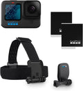 GoPro HERO11 Black Bundle - 4K Action Kamera mit CMOS Sensor - Kopfband und QuickClip - 2 Enduro Akkus für Sport und Outdoor Aufnahmen