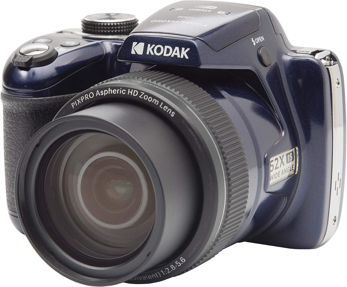 KODAK Pixpro AZ528 Digitale Bridgekamera - 16 MP CMOS Sensor mit 52-fach optischem Zoom - optischer Bildstabilisator und 3 Zoll LCD - Full HD in Nachtblau