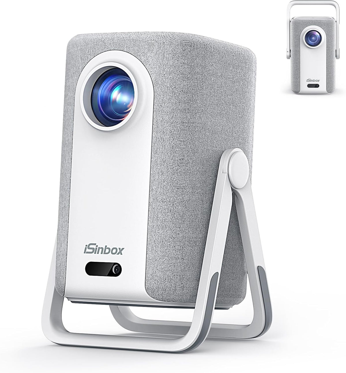 Beamer 4K mit Netflix iSinbox - 1200 ANSI Kurzdistanz Smart Projektor mit Full HD LCD - Dolby Audio Autofokus und HDR10 Plus - WiFi 6 Bluetooth 5.4 und Dual Mode Standfuß