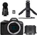 Canon EOS R50 Systemkamera Kit - Spiegellose Kamera mit RF S 18 bis 45 mm Objektiv - Autofokus mit Motiverkennung für Personen Augen Tiere Fahrzeuge - Mit 2 Akkus